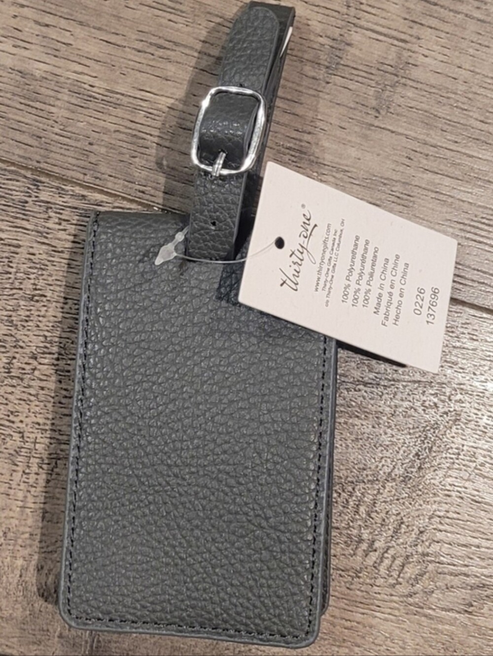 Thirty-One Luggage Tag Dark Gray New
